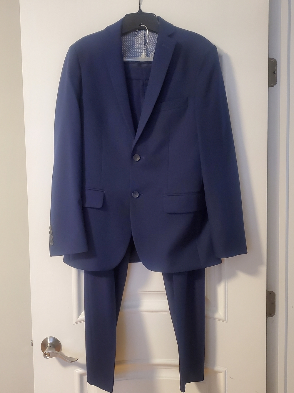 Haggar Men's Navy Two-Button Suit Jacket & Trousers